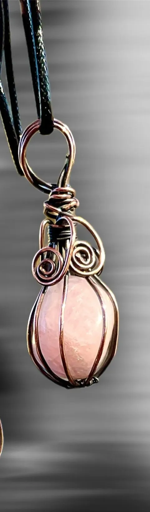 Rose Aura Quartz Pendant