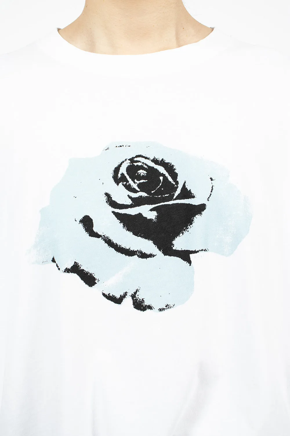 Rose Graphic Oversized T-Shirt White