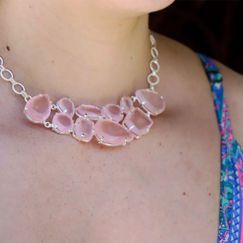 Rose Quartz Chunky Boho Necklace