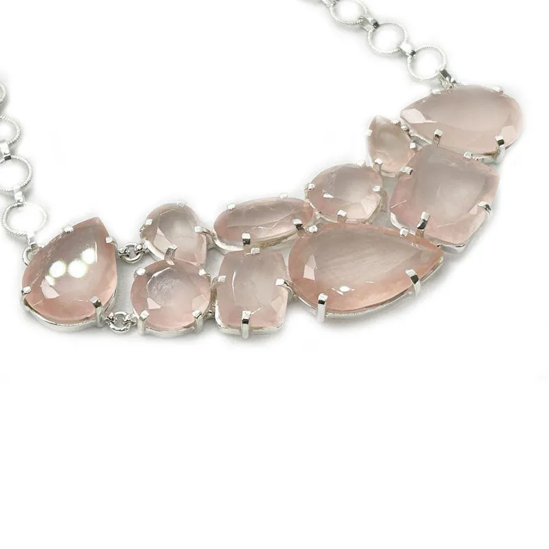 Rose Quartz Chunky Boho Necklace