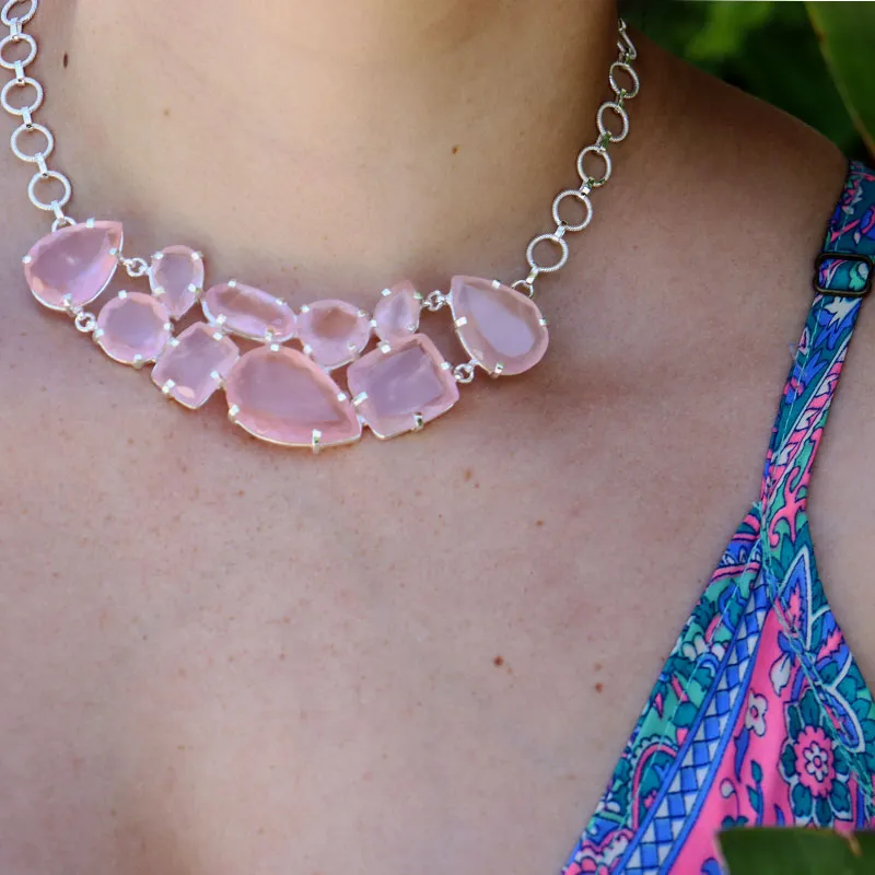 Rose Quartz Chunky Boho Necklace