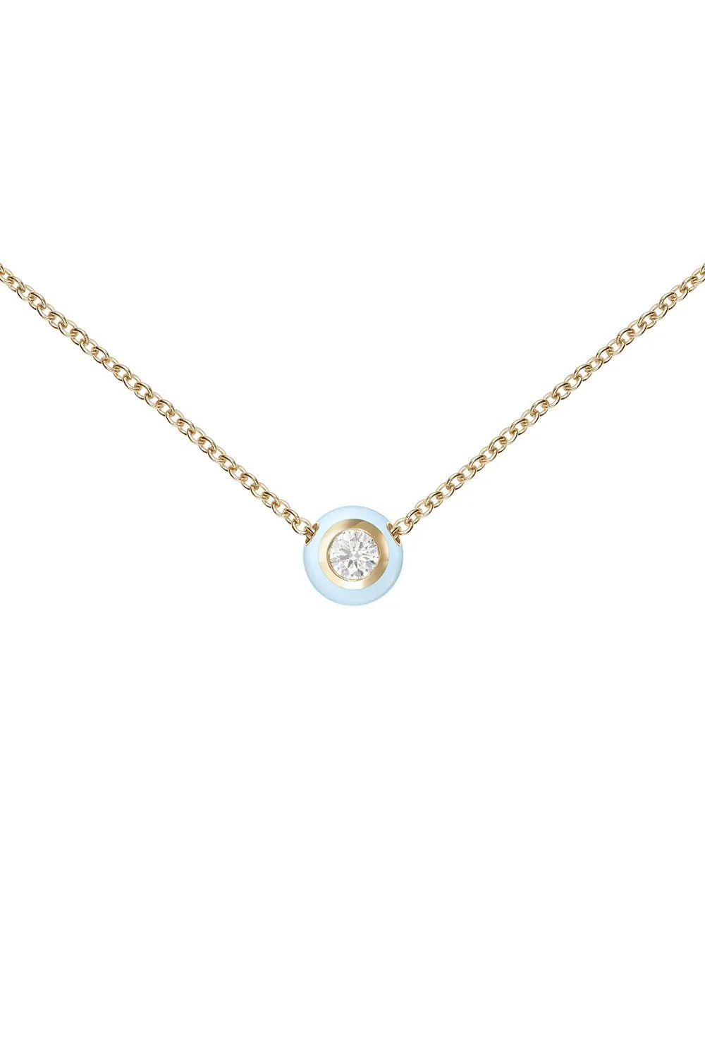 Small Pastel Blue Audrey Pendant Necklace