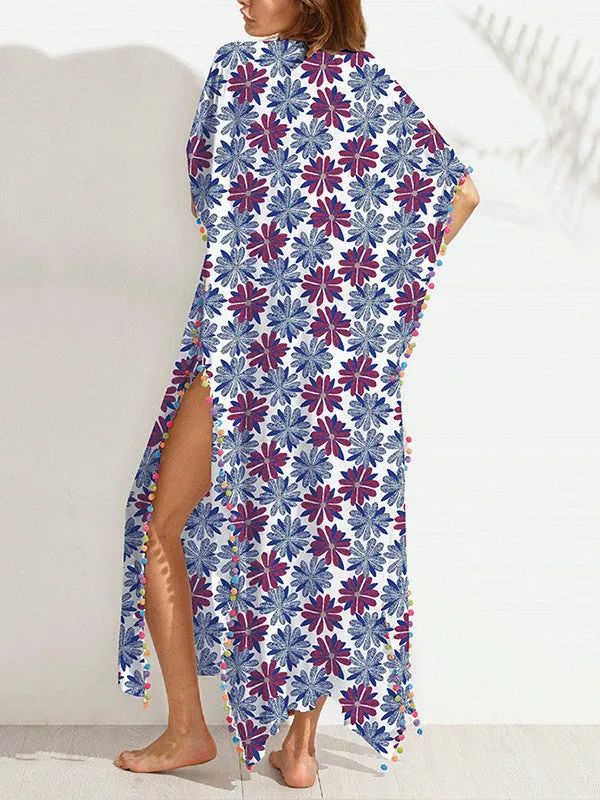 Summer Floral Loose Beach Maxi Dress