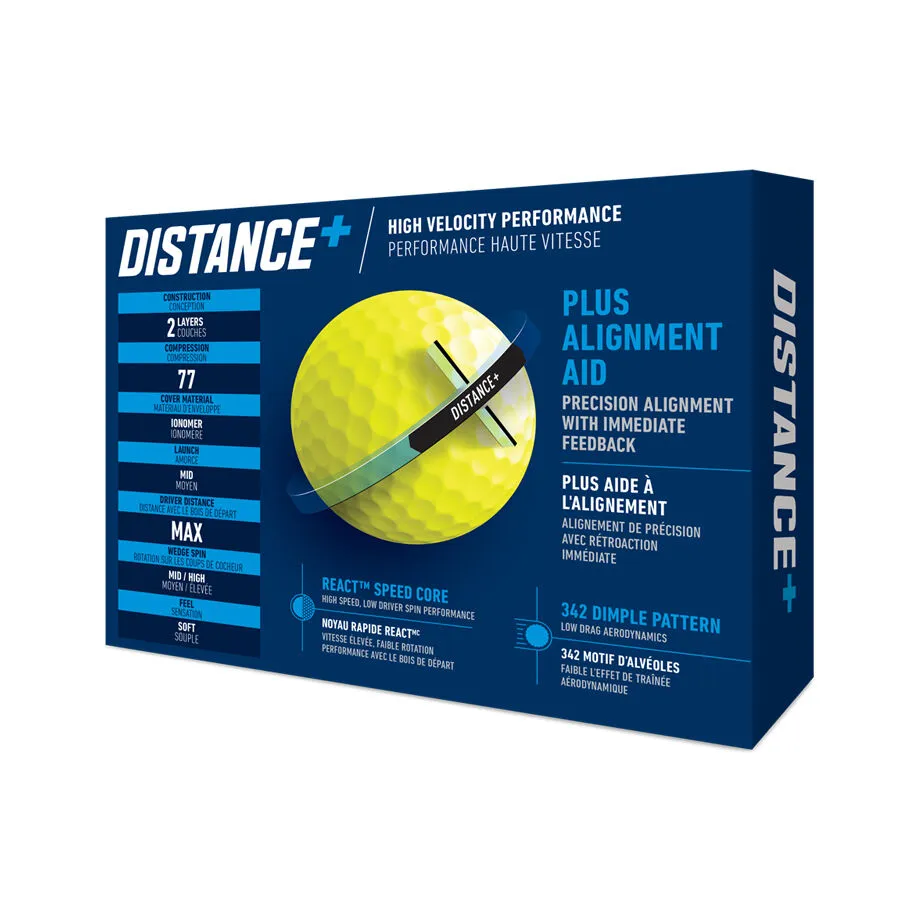 TaylorMade Distance  Golf Balls Yellow (1-Dozen)