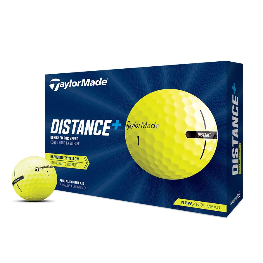 TaylorMade Distance  Golf Balls Yellow (1-Dozen)