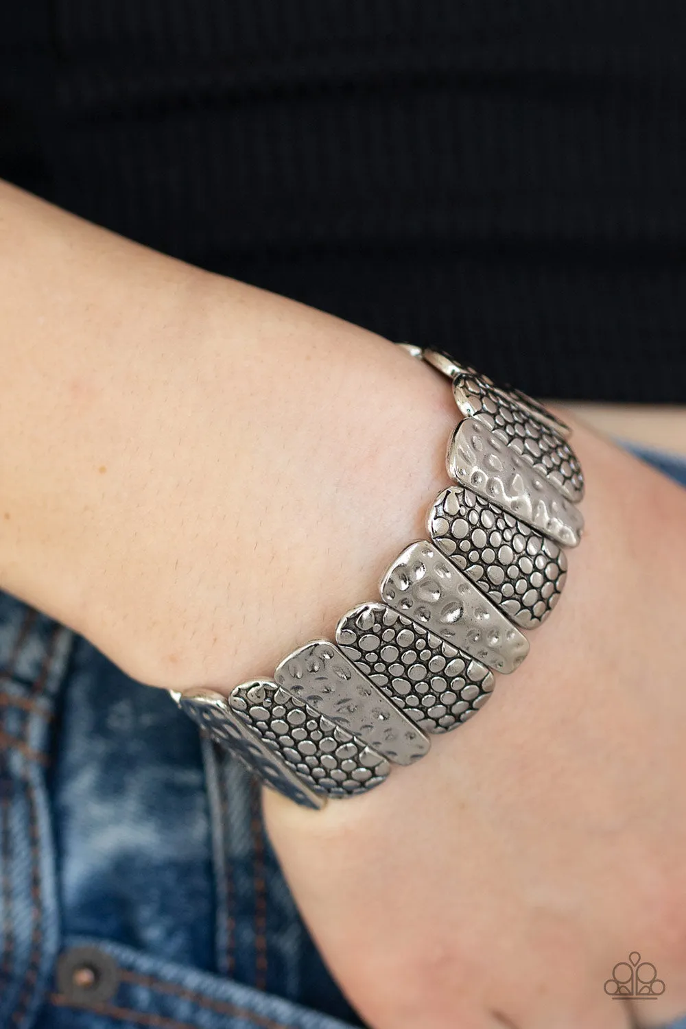 Texture Takedown Silver Bracelet