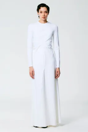 Tibi Compact Ultra Stretch Maxi Gown - White