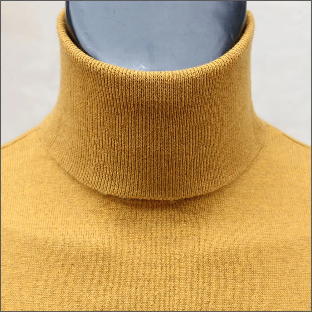 Tootal Mustard Wool Blend Roll Neck.