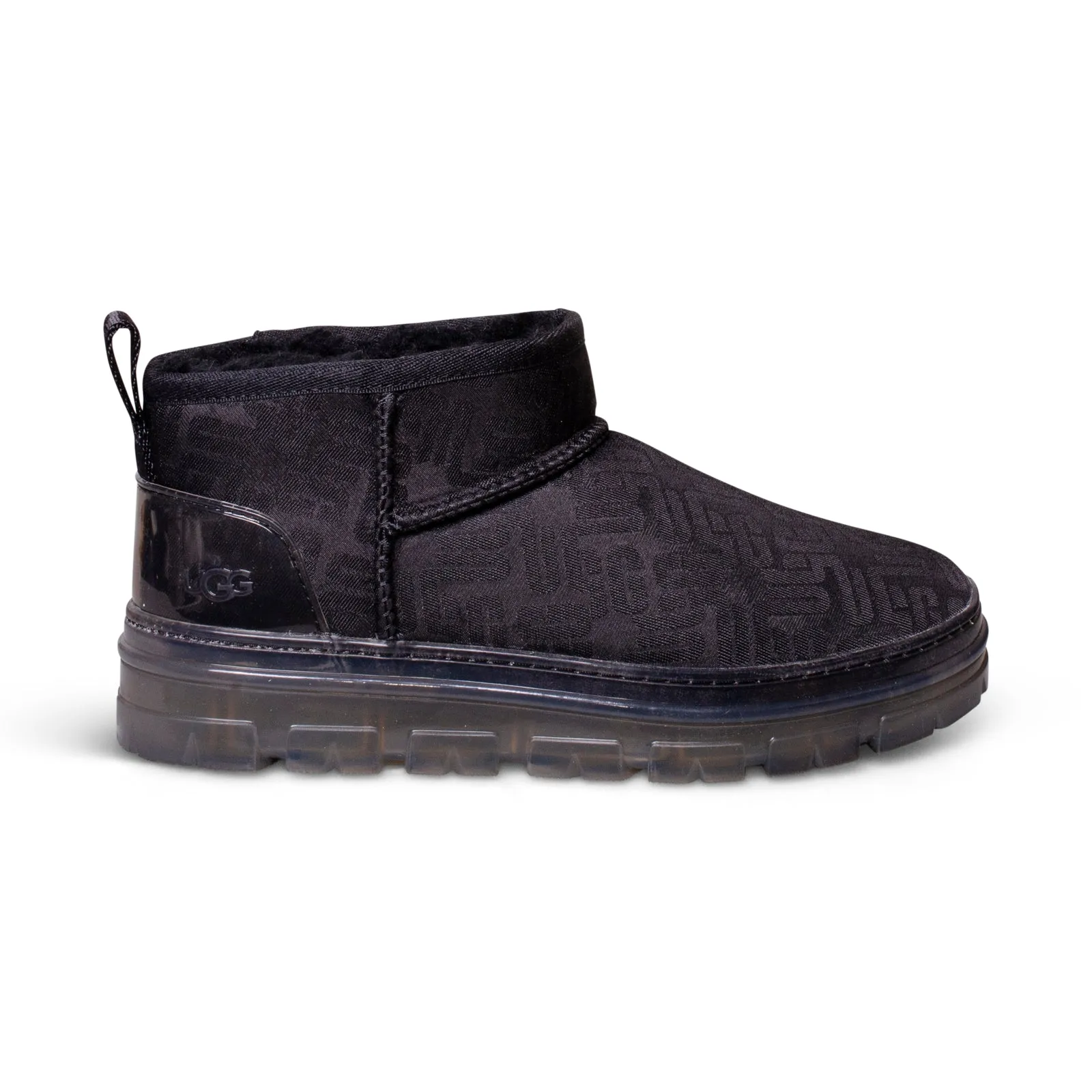 UGG Classic Ultra Mini Monogram Black Boots - Women's