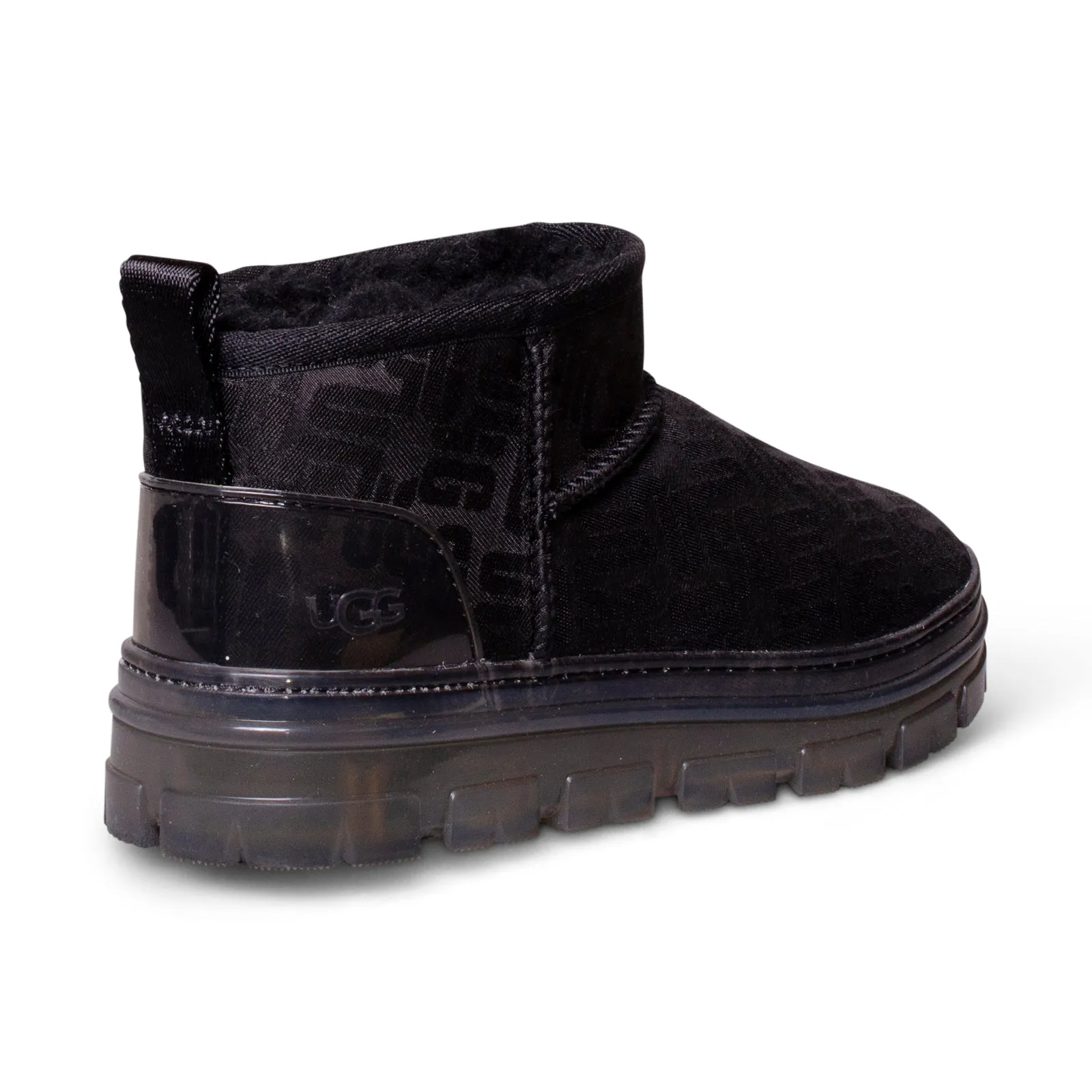 UGG Classic Ultra Mini Monogram Black Boots - Women's