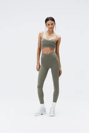 Ultimate Wrap Over Leggings - Olive Green