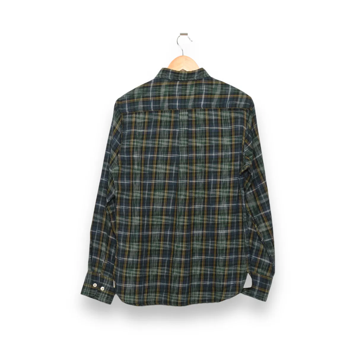 Universal Works Daybrook Shirt 29151 Ikat Twill Check green