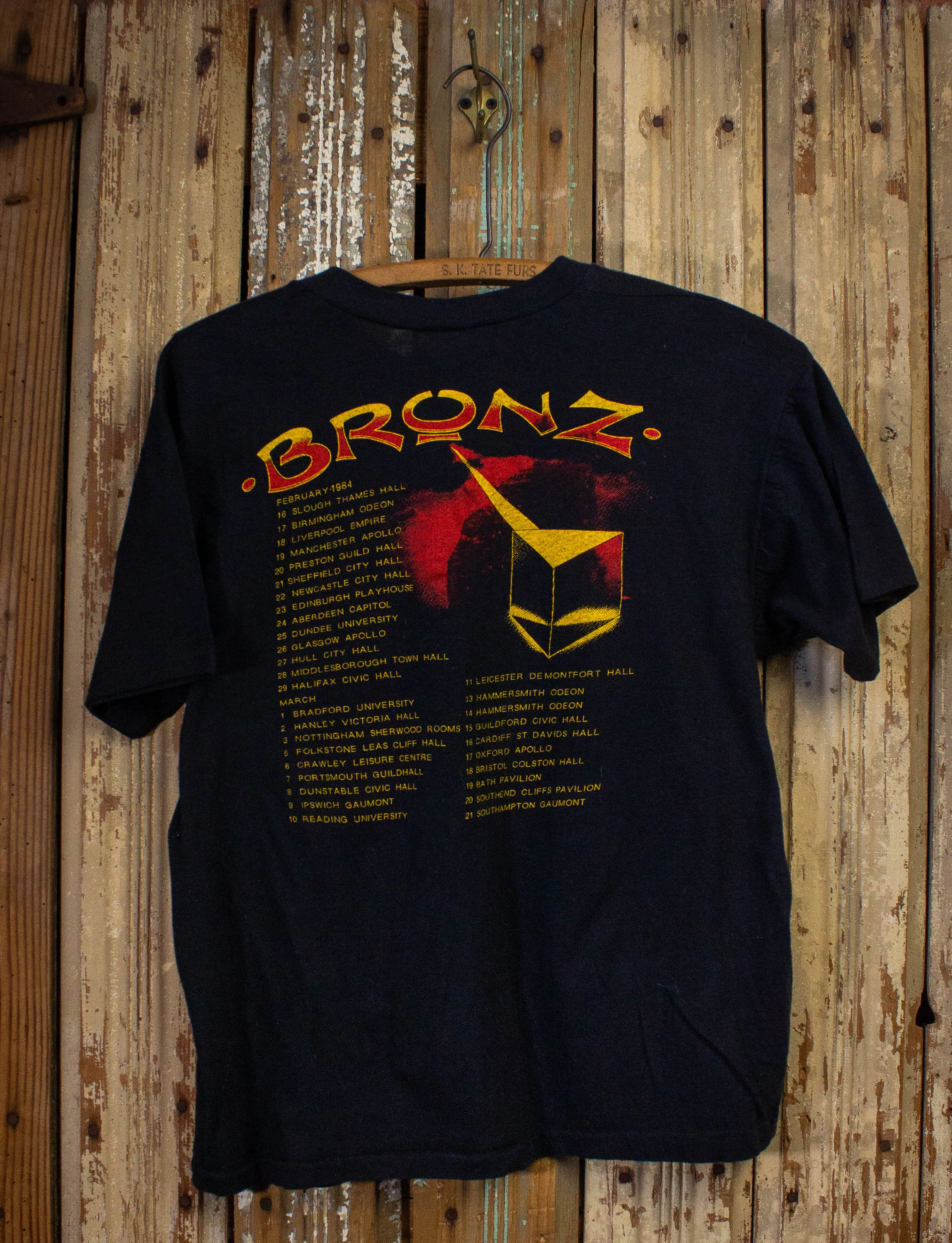 Vintage Bronz Taken By Storm Concert T Shirt 1984 Black Medium