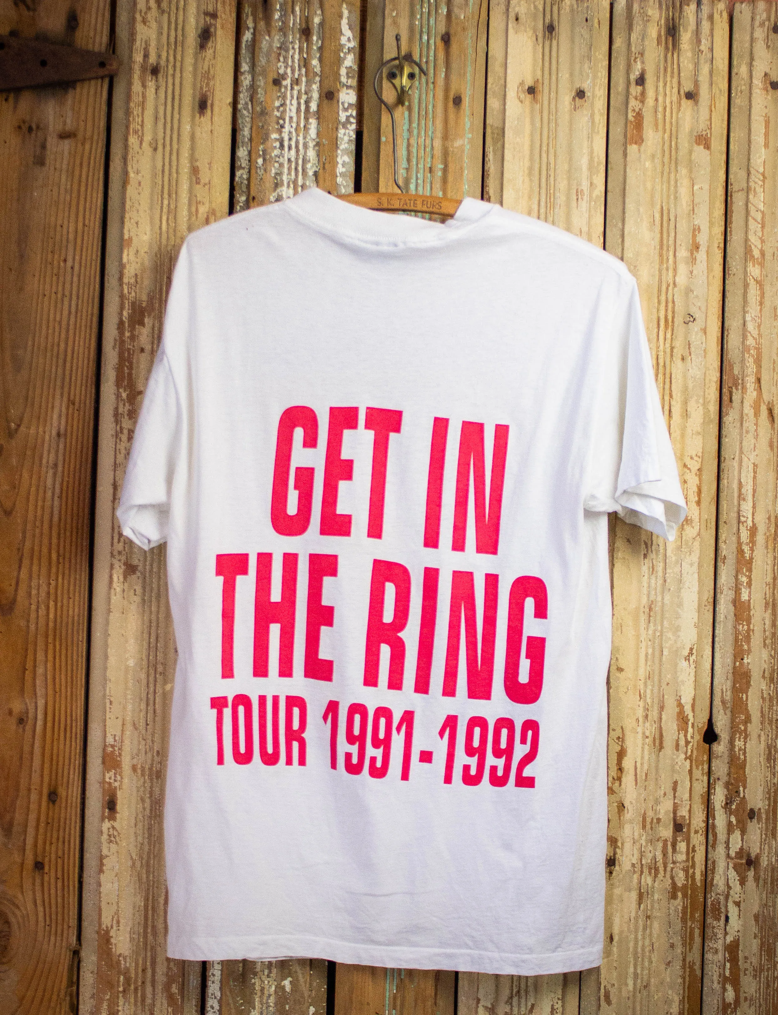 Vintage Guns N Roses Get In The Ring Tour Concert T Shirt 1991/1992 White Small