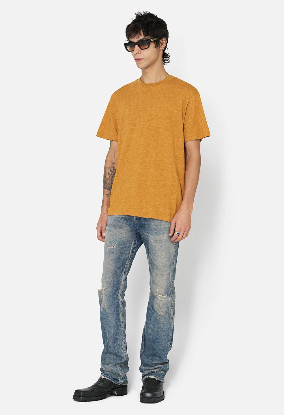 Vintage Melange Tee / Mustard