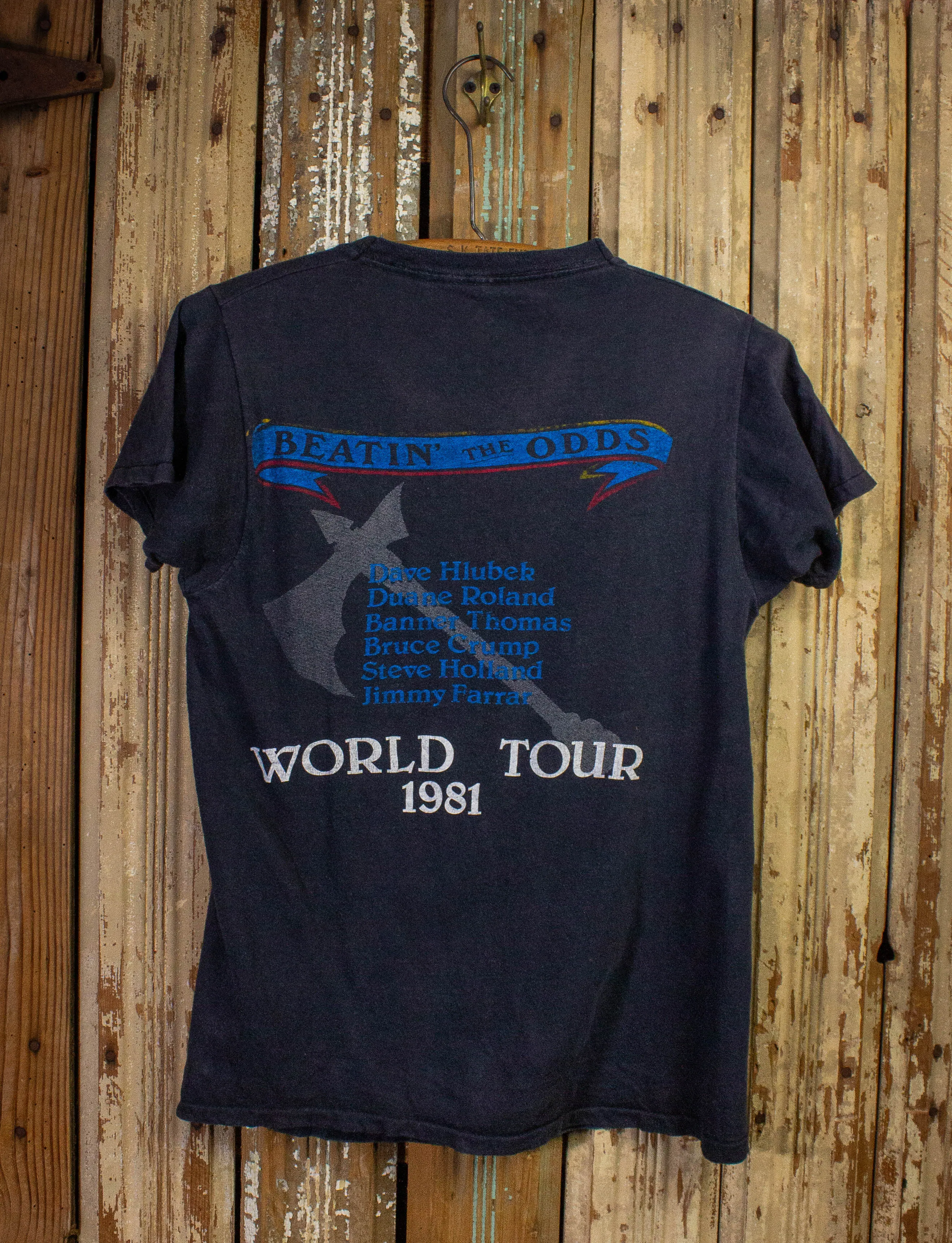 Vintage Molly Hatchet Beatin' The Odds World Tour Concert T Shirt 1981 Black XS