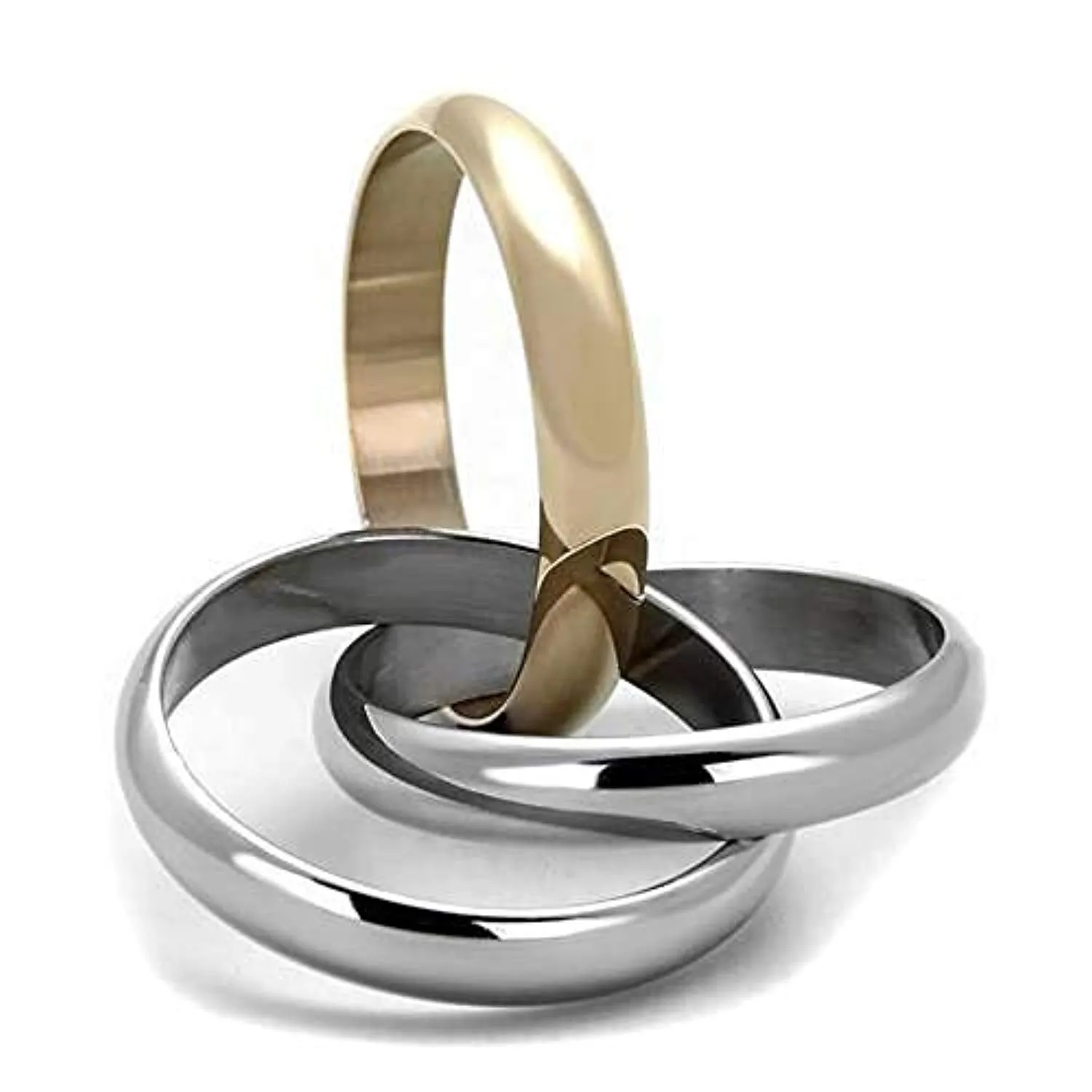 WildKlass Stainless Steel Ring Two-Tone IP Rose Gold Women