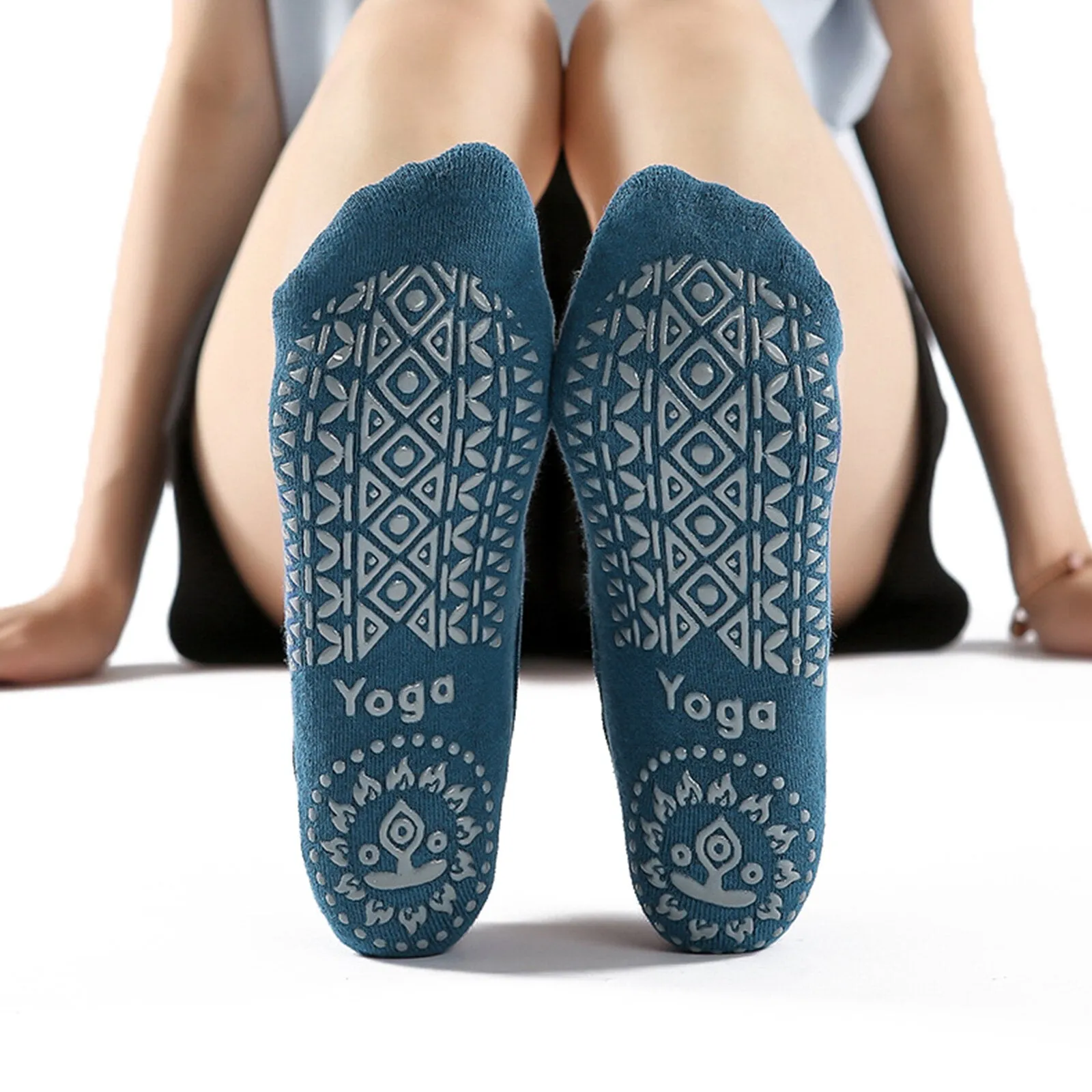 Women Breathable Sweat-absorbing Outdoor Sports Deodorant Non-Slip Yoga Socks Round Head Breathable Floor Socks