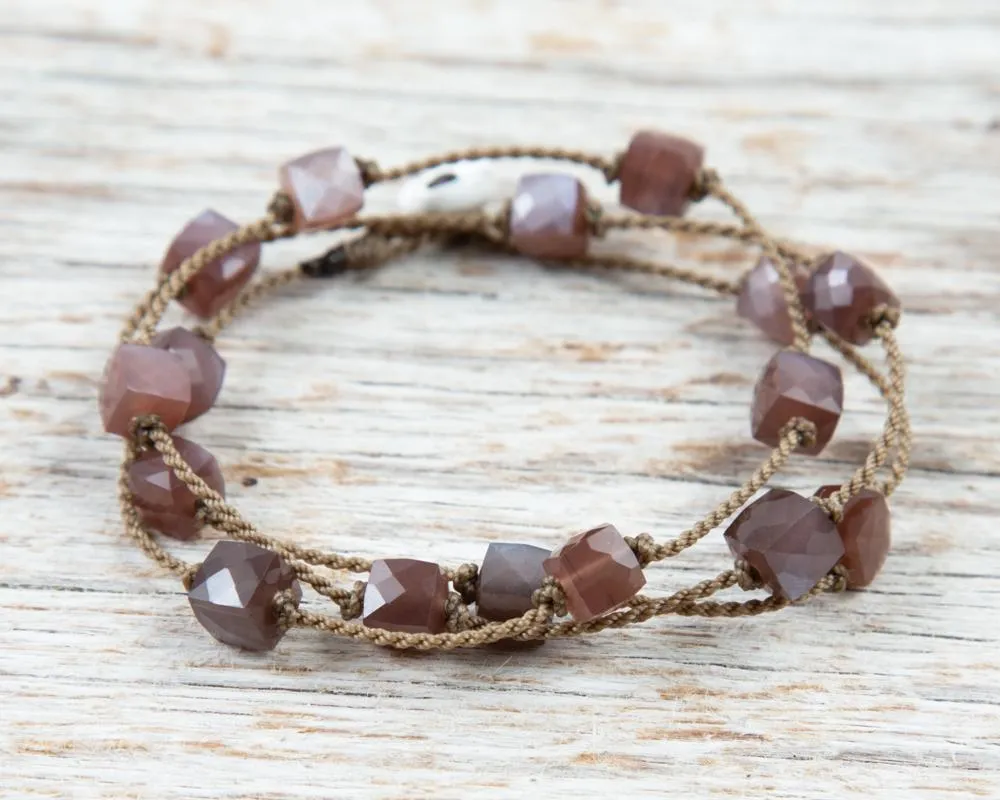 Wrap-0723-Chocolate Moonstone Cube Petite