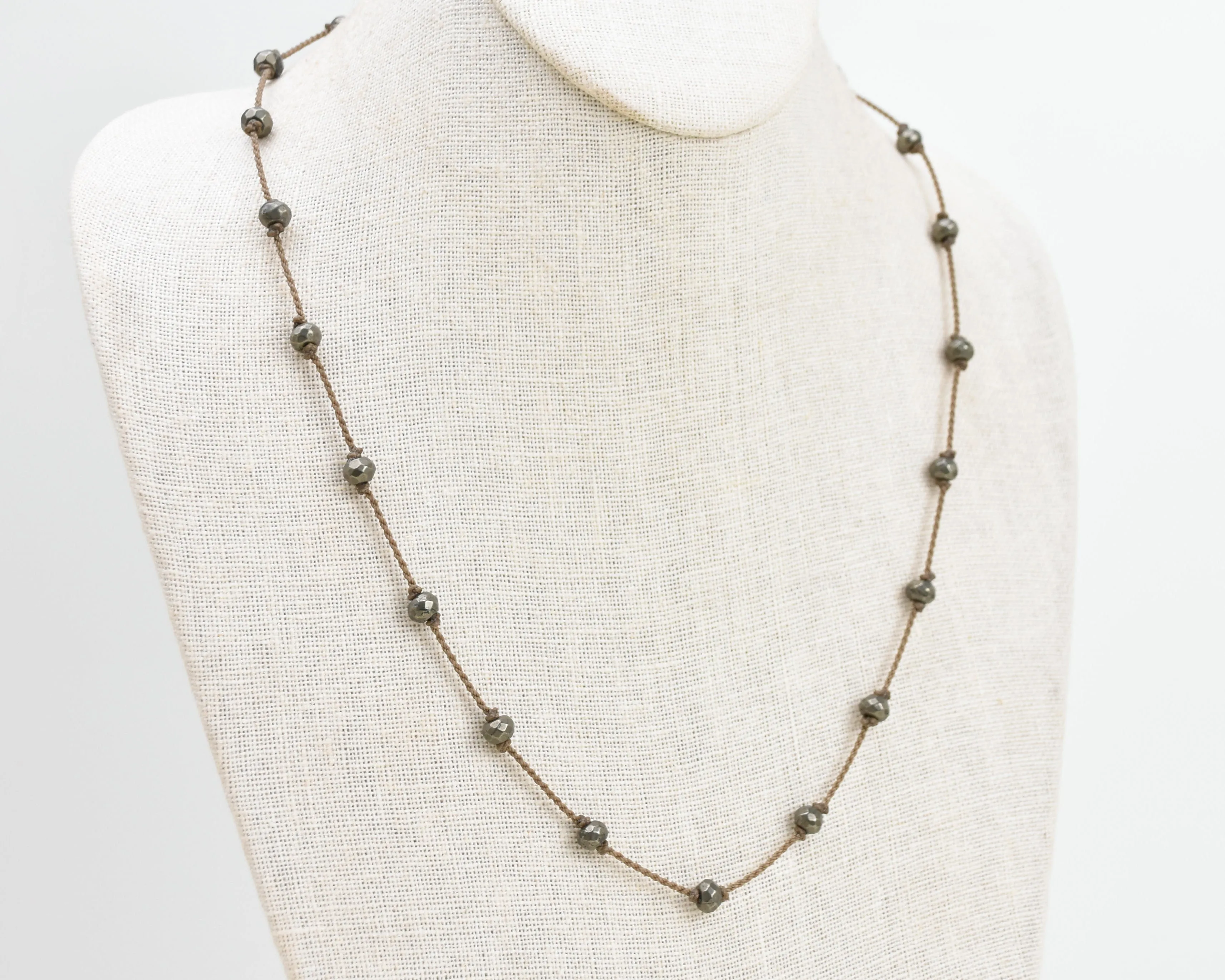 Wrap-1897-Gunmetal Pyrite Rondelle