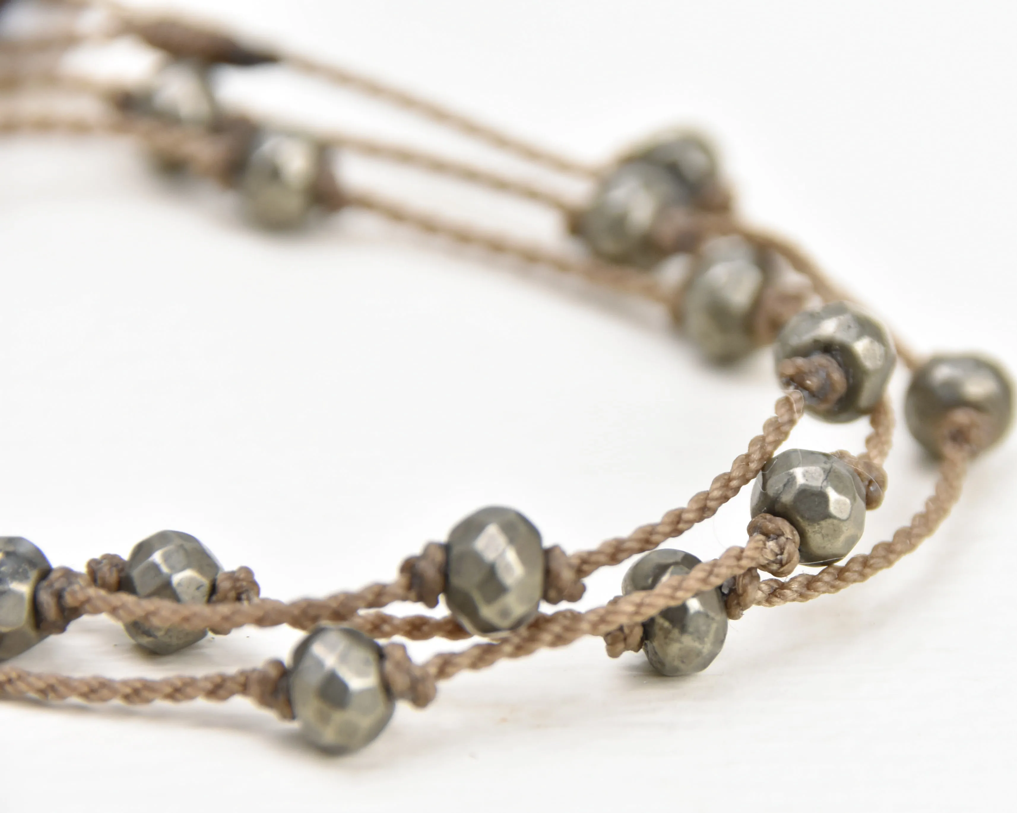 Wrap-1897-Gunmetal Pyrite Rondelle