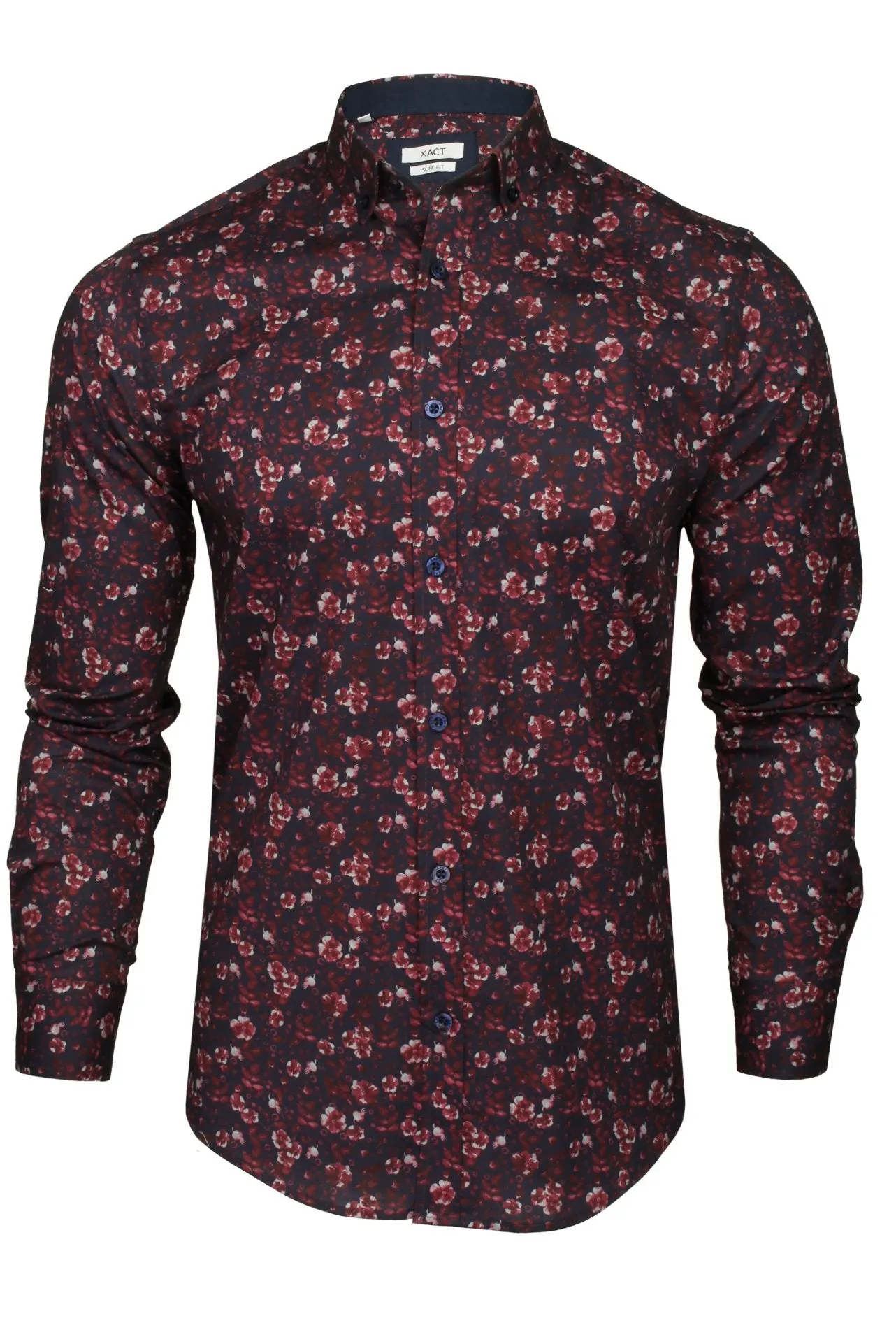 Xact Mens Floral Long Sleeved Shirt