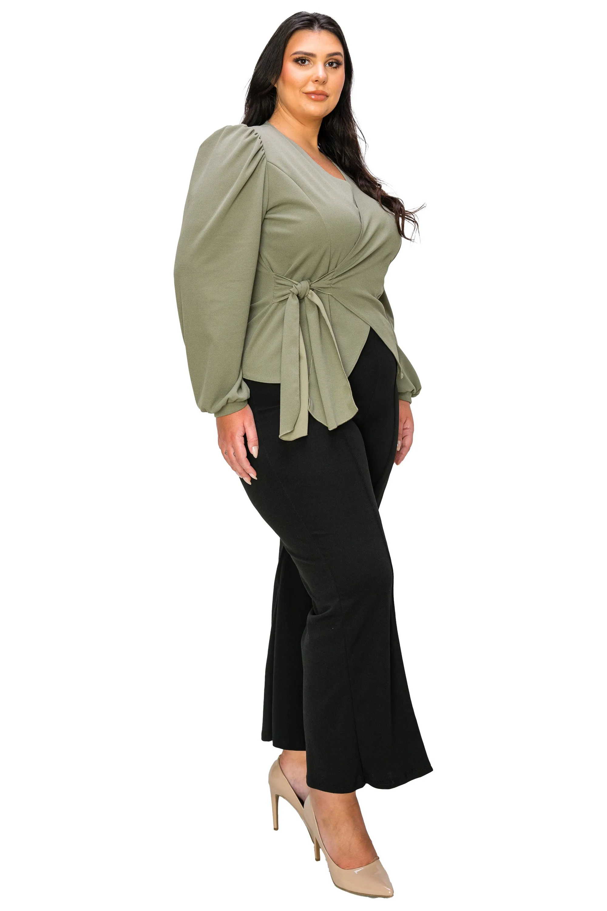 Yelena Crepe Wrap Top